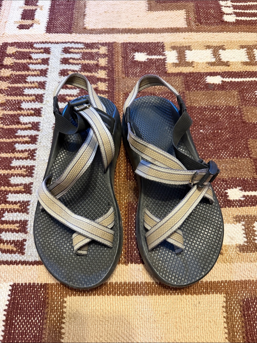 Men's Chaco Sandals in Beige and Black